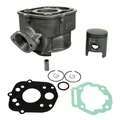 CYLINDRE 50 A BOITE ADAPTABLE DERBI 50 SENDA 2006>, GPR 2006>/GILERA 50 SMT 2006>, RCR 2006> (MOTEUR PIAGGIO EURO 3)  -P2R FONTE AVEC PISTON GRAPHITE-