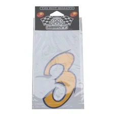 AUTOCOLLANT/STICKER MERYT MEDIUM NUMERO 3 JAUNE (H11cm)