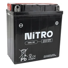BATTERIE 12V 5 Ah NB5L-BS NITRO MF SANS ENTRETIEN AVEC PACK ACIDE (Lg120xL60xH130mm) (EQUIVALENT YB5L-BS)