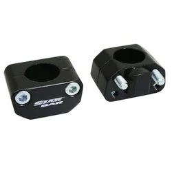 PONTET DE GUIDON UNIVERSEL STAR BAR ALU DIAM 28,6mm NOIR  (PAIRE)