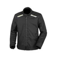 JACKET FOR MEN - TUCANO - TEXWORK POLYESTER BLACK/FLUO YELLOW WITH SHOULDERS+ELBOW PROTECTIONS - EURO 46 (L)  (APPROVED EN 17092 CE - CLASSE A)