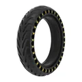 PNEU TROTTINETTE PLEIN FLECHE ALVEOLE  8.5 X 2.00 NOIR ET JAUNE FLUO - LARGEUR INTERIEUR 34 mm