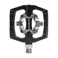 PEDALE GRAVEL / VTT  PLATE SWITCH AUTOMATIQUE ALU CNC NOIR 90 x 90 mm (COMPATIBLE SHIMANO SPD) (PAIRE)