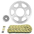 KIT CHAINE ADAPTABLE YAMAHA 125 MT 2015>2016, MT ABS 2015>2019   428  14x48  (DIAM COURONNE 76/100/8.5)  (DEMULTIPLICATION ORIGINE)  -AFAM-