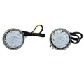 CLIGNOTANT A LED MOTO AVOC MINO BASE ABS TRANSPARENT/NOIR (DIAM 59mm) (HOMOLOGUE CE) (PAIRE)