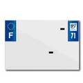 PLASTIC STRIP FOR PVC LICENSE PLATE WITH BUSINESS NAME (MOTORBIKE FORMAT 210X145)-DEPT 71/EUROPE (SOLD PER UNIT)