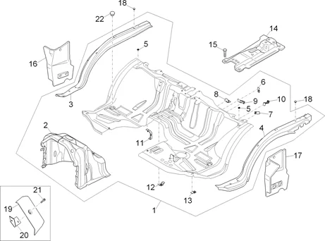 Panneau du plancher AV
