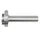 THROTTLE  HANDLE FOR MOPED REPLAY -SHORT STROKE- ALUMINIUM - SILVER (WITH CABLE ADJUSTER SCREW M10X125)