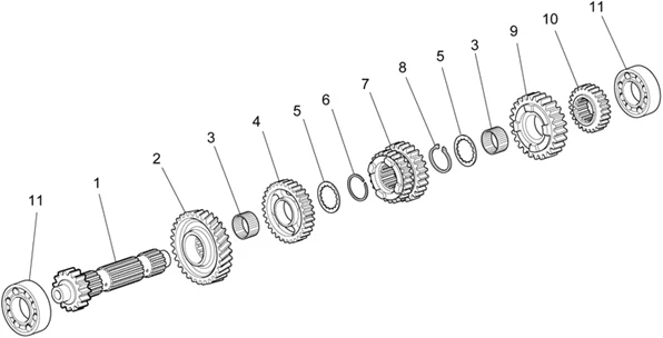 Arbre primaire boite de vitesses
