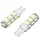 LIGHT BULB 12V  LEDS 10W FOOT W2,1x9,5D WEDGE CLEAR (TURN LIGHTS)  (PAIR)  -SELECTION P2R-