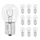 LIGHT BULB 12V 21W STANDART P21W FOOT BA15S CLEAR (TAIL+BRAKE LIGHT) (SOLD PER 10)  -OSRAM-