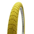 TYRE FOR BMX BIKE- 20 x 1.95 KENDA SLICK Yellow -RIGID-(50-406)