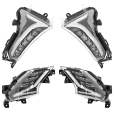 CLIGNOTANT ET FEUX AR MAXISCOOTER ADAPTABLE YAMAHA 530 TMAX 2017>2019 TRANSPARENT AV/AR DROIT ET GAUCHE A LEDS (HOMOLOGUE CE)  -P2R-