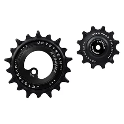 GALET DERAILLEUR TRIPEAK 12-18 DENTS ROULEMENT CERAMIC POUR DERAILLEUR 11V. NOIR COMPATIBLE SHIMANO MTB Eagle (AXS) (JEU DE 2)