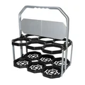 PANIER ROTO POUR TRANSPORT DES BIDON PLIABLE NOIR/GRIS (POUR 6 BIDONS)