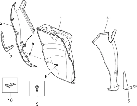Carrosserie av. - Tablier AV.