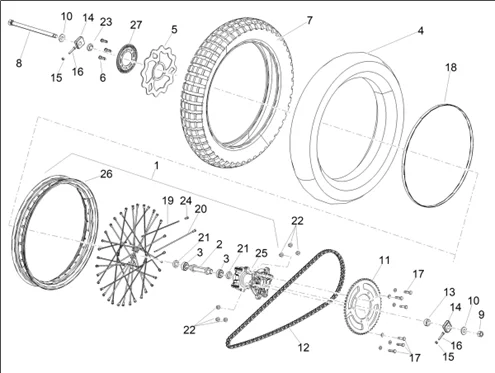 Roue arrière