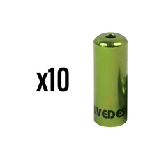 EMBOUT DE GAINE DERAILLEUR 4,3 mm ALU VERT ETANCHE (VENDU PAR 10) -ELVEDES