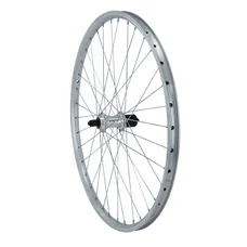 WHEEL FOR MTB- 26" ER10 REAR -SILVER- DOUBLE-WALLED -ALUMINIUM HUB- QUICK RELEASE FOR SHIMANO/SRAM CASSETTE 9/8 Speed