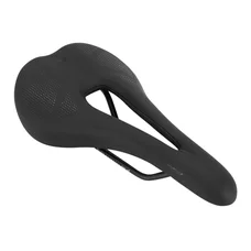 SELLE NEWTON ROUTE/VTT NOIR CONFORT AVEC TROU CENTRAL 276x154mm RAIL ACIER NOIR