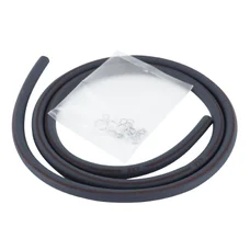 FUEL HOSE HIGH QUALITY 4x1M BLACK (WITH 5 CLIPS -  MAX PRESSURE 10 BARS-