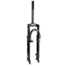 FOURCHE VTT 24 " M-W A SUSPENSION ACIER RESSORT/ELASTOMERE NOIR DEB. 50mm PIVOT (220/130MM) FILETE 1"-22,2 INTERIEUR (MONTAGE DISQUE + V-BRAKE)