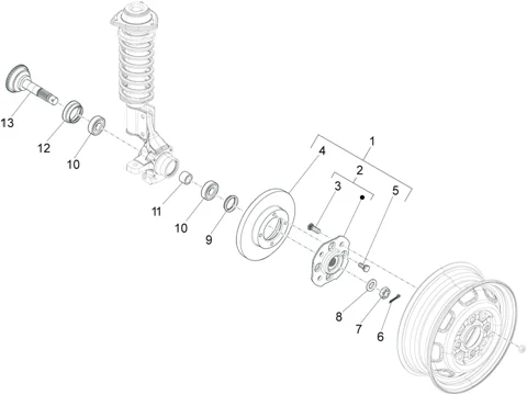 Moyeu de la roue avant