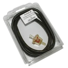 FUEL HOSE KIT 5x8  BLACK + CONIC FUEL FILTER Ø 6 (1M) (MADE IN FRANCE)