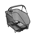REAR BASKET- STEEL MESH- RACKTIME BASK IT TRUNK BLACK- WITH HANDLE ON CARRIER (39x26x27 cm) - COMPATIBLE SYSTEM RACKTIME SNAP-IT 2.0