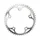 PLATEAU ROUTE 5BRA D.130 TA ALIZE 51DTS EXTERIEUR ARGENT ALU 7075 TYPE SHIMANO 8/9/10V.