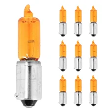 AMPOULE/LAMPE HALOGENE MINIATURE H21W 12V 21W CULOT BAX9s MINI LONG ERGOTS DECALES ORANGE (CLIGNOTANT) (VENDU PAR 10) -SELECTION P2R