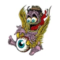 AUTOCOLLANT/STICKER LETHAL THREAT MONSTER FLYING EYEBALL (60x80mm)