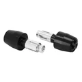 EMBOUT DE GUIDON MOTO POUR YAMAHA 700 MT-07 ALU ANODISE NOIR DIAM 13 ET 17 mm (PAIRE)  -AVOC-