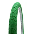 TYRE FOR BMX BIKE- 20 x 1.95 KENDA SLICK Green -RIGID-(50-406)