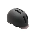 URBAN BIKE ADULT HELMET- POLISPORT COMMUTER  -BLACK MATT WITH GREY VISOR- EURO 58-61 SYSTEM QUICK LOCK WITH INTEGRATED LIGHTING