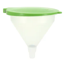 ENTONNOIR PRESSOL EN POLYETHYLENE BLANC TRANSPARENT 10L DIAMETRE 424 mm AVEC COUVERCLE INCLUS BEC FLEXIBLE, RIGIDE, FILTRE FIN, ECROU DE FUT (VENDU A L'UNITE)