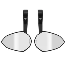 MIRRORS SET - BAR END SIDE MIRROR WITH PLASTIC ADAPTERS Ø 7/8"or 1" (by pair without bar ends)  -P2R-