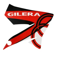 AUTOCOLLANT/STICKER/DECOR AILE AVANT DROITE ORIGINE PIAGGIO 50 GILERA SMT/RCR 2013> BLANCHE/ROUGE  -2H000915-