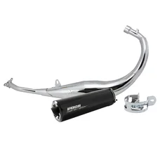 POT 50 A BOITE VOCA CHROMED POUR DERBI 50 SENDA, GPR/APRILIA 50 RS4/GILERA 50 SMT, RCR  (PASSAGE BAS - SILENCIEUX ALU NOIR)