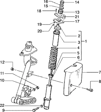 Couverture amortisseur av.