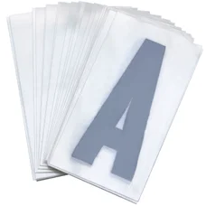 LETTRE PLAQUE PVC MOTO/SCOOTER 45mm  A  (VENDU PAR 10)