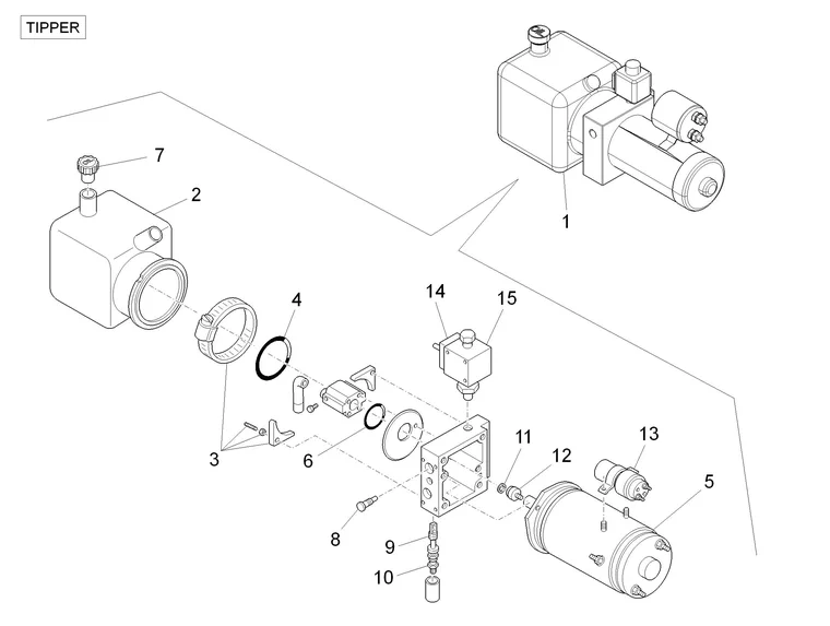 Pompe de basculement - Composants 