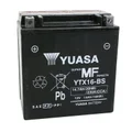 BATTERY 12V 16 Ah YTX16-BS "PIAGGIO GENUINE PART" YUASA -PIAGGIO 400 MP3 2007>, 500 MP3 2010>, 500 X9 EVOLUTION 2003>/GILERA 500 FUOCO 2007>, 800 GP 2007>  -639860-