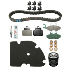 MAINTENANCE KIT "PIAGGIO GENUINE PARTS" 125 X-EVO 2007>, X8 2004>2006 (WITH SLIDING GUIDES) (+REAR BRAKE PADS HENGTONG 647400)  -1R000382-