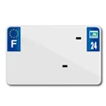 LICENSE PLATE FOR MOTORBIKE TIFLEX ALU PRE DRILLED 210x130 DEP. 24 BLANK (SOLD PER 10)