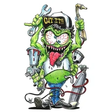 STICKER LETHAL THREAT MINI MECHANIC MONSTER (60x80mm)