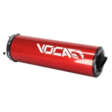 SILENCER FOR 50cc MOTORBIKE VOCA RD 30200  RED FOR ROOKIE, CHROMED, SCR, MK, BARIKIT