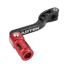 SELECTEUR DE VITESSE ARTEK MINARELLI 50 AM6/BETA 50 RR/RIEJU 50 MRT/SHERCO 50 SM-R, SE-R ALU CNC NOIR/ROUGE (PLIABLE)