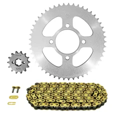 KIT CHAINE ADAPTABLE SUZUKI 125 RV VANVAN 2007>2018  428  14x49  (DIAM COURONNE 64/84/10.5)  (DEMULTIPLICATION ORIGINE)  -AFAM-