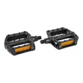 FLAT PEDAL FOR BMX- NEWTON -RESIN-BLACK 1/2" ON BEARINGS (PAIR ON CARD)